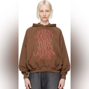 Praying Brown 'Who's Laughing' Hoodie
by Praying Size M